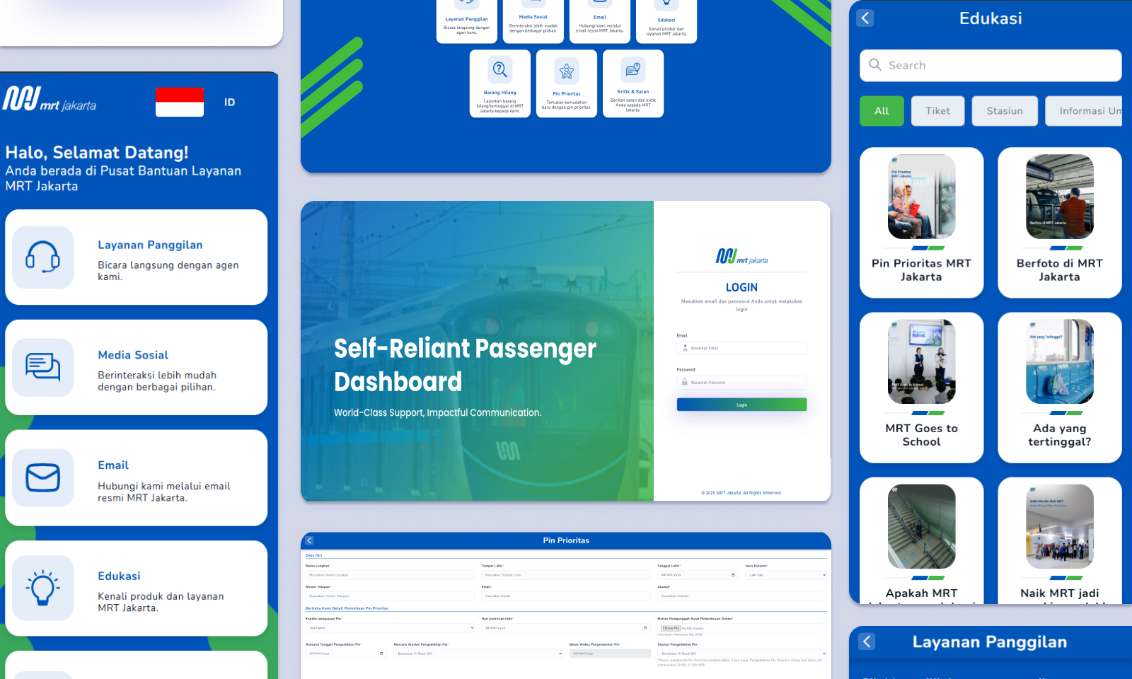 MRT Jakarta — Self-Reliant Passenger Dashboard & CMS